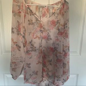 Lauren Conrad Floral Print Blouse